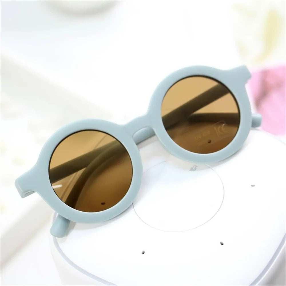 Retro Children's Sunglasses Solid Color Ultraviolet Proof