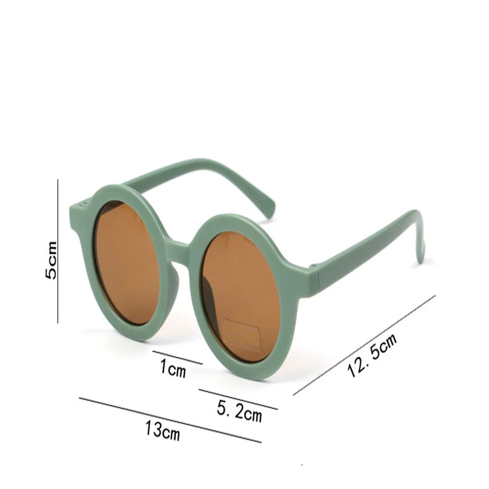Retro Children's Sunglasses Solid Color Ultraviolet Proof