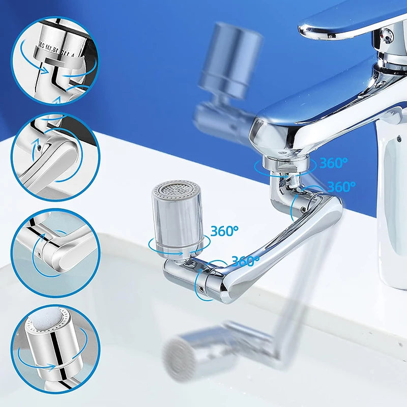 Swivel faucet head with adapter