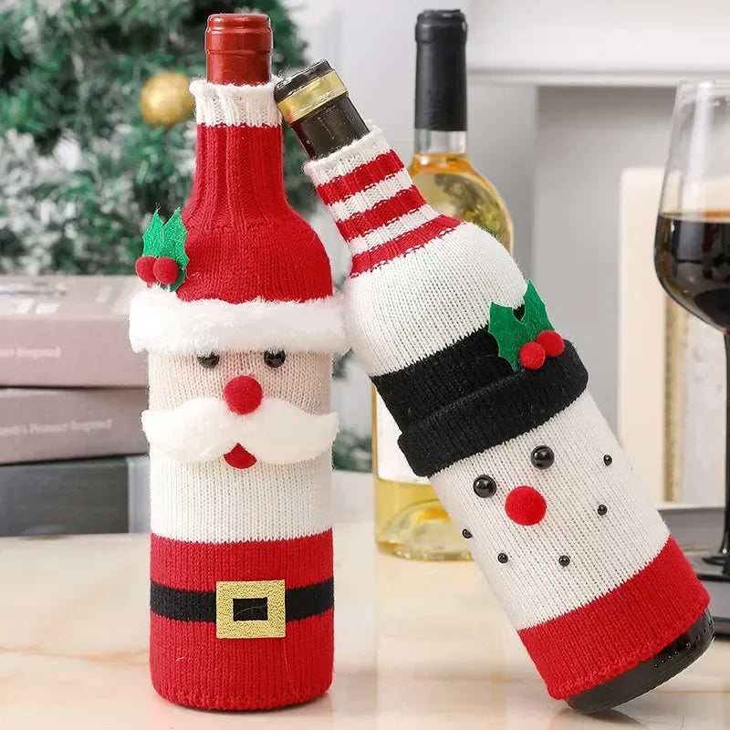 Festive Themed Christmas Bottle Covers