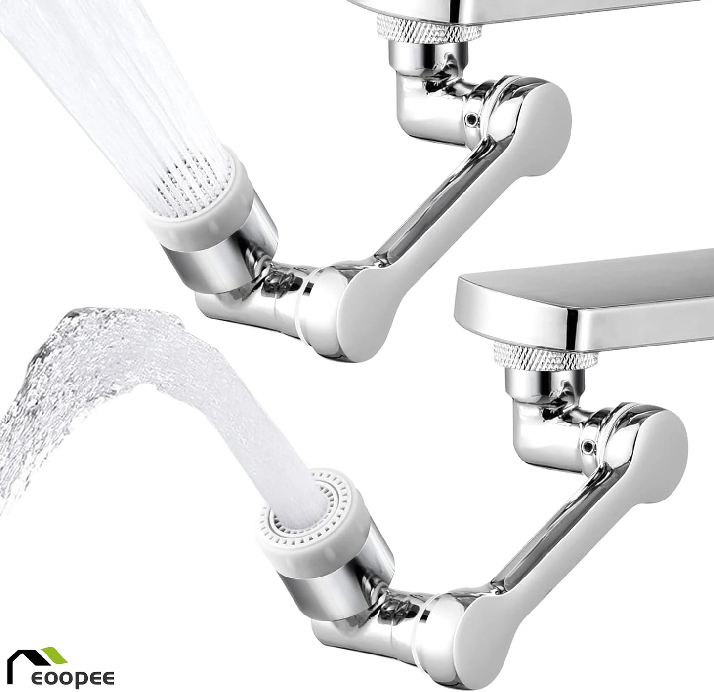 Swivel faucet head with adapter