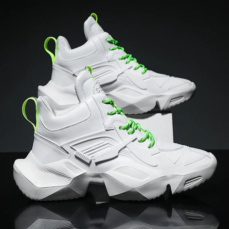 Men's white high top sneakers