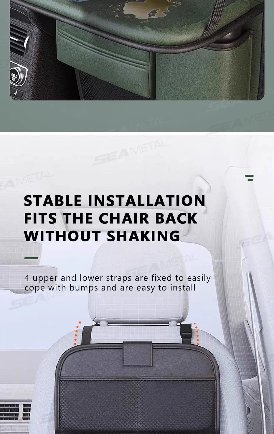 Car backseat storage bag