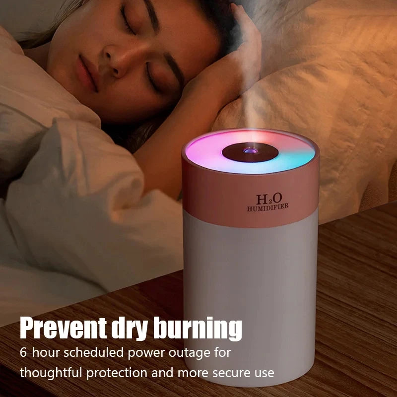 260ML Car Air Humidifier USB Essential Oil Diffuser Home Aroma Humidify Mist Maker LED Night Light Mini Ultrasonic Humidifier
