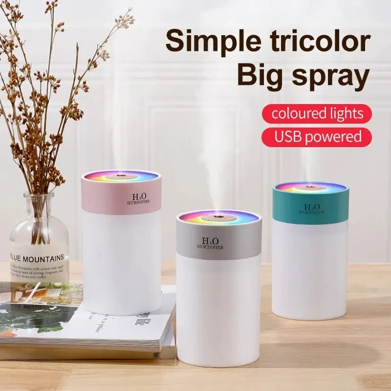 260ML Car Air Humidifier USB Essential Oil Diffuser Home Aroma Humidify Mist Maker LED Night Light Mini Ultrasonic Humidifier