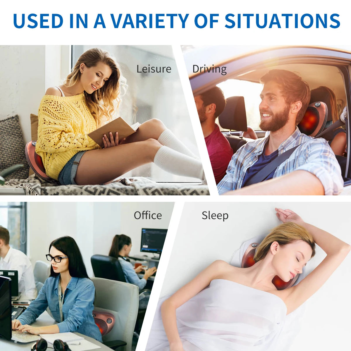 Heated Shiatsu Massage Pillow