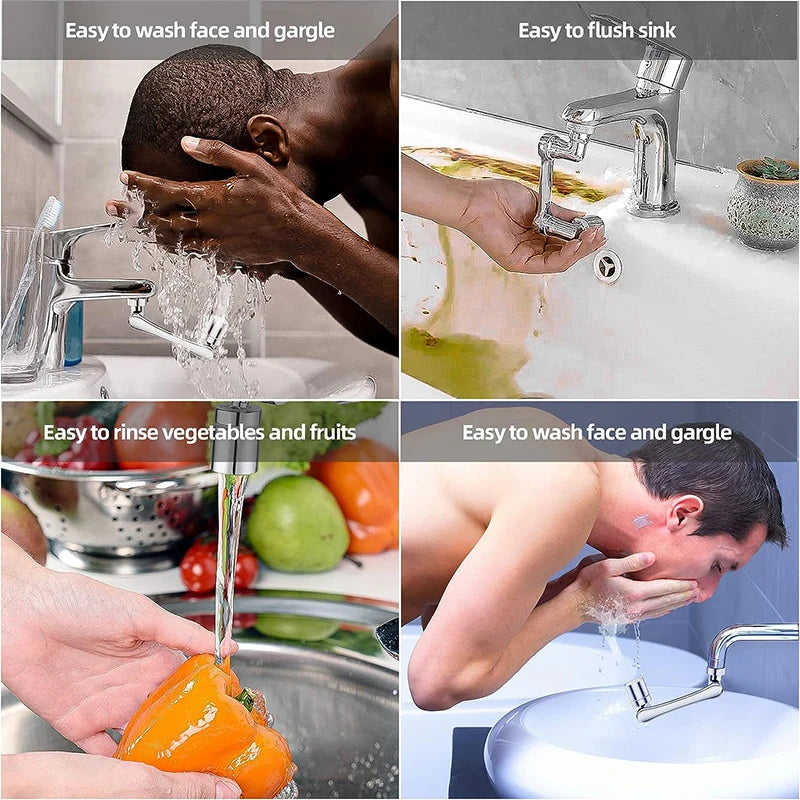 Swivel faucet head with adapter