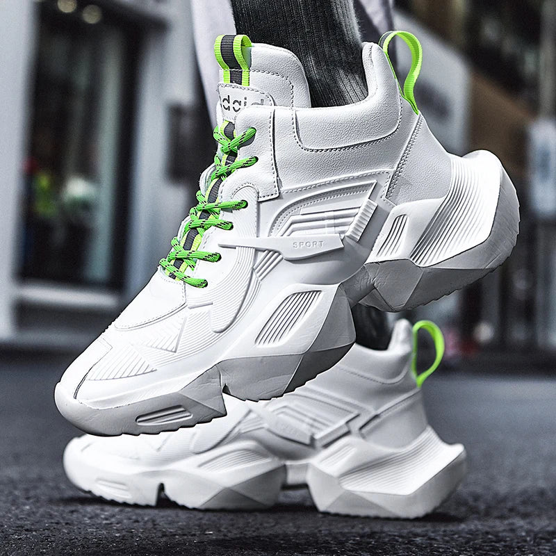 Men's white high top sneakers