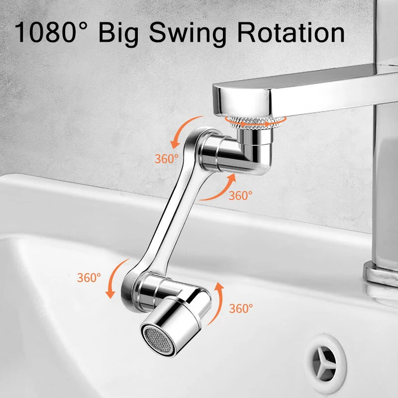 Swivel faucet head with adapter