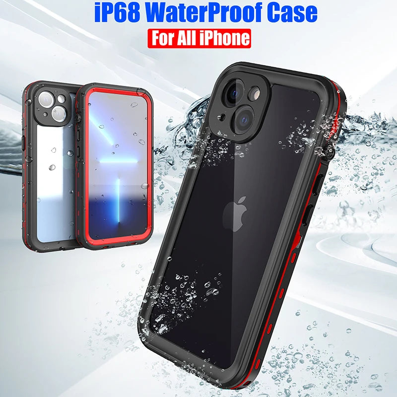 Waterproof Case for iPhone 15 14 13 12 11 Pro Max XS Max XR 7 8