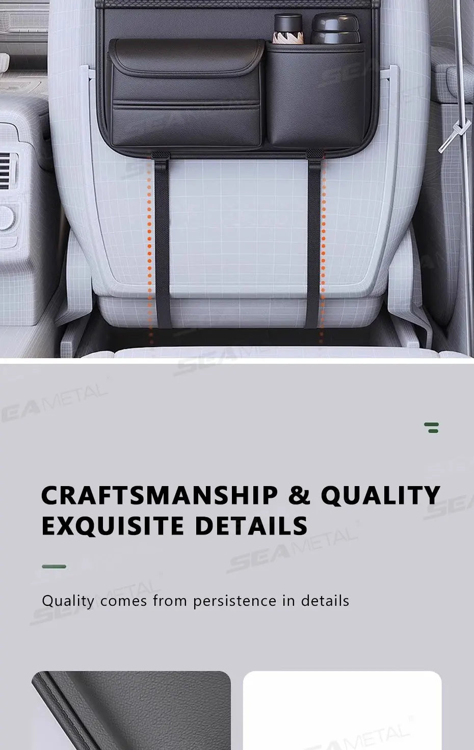 Car backseat storage bag