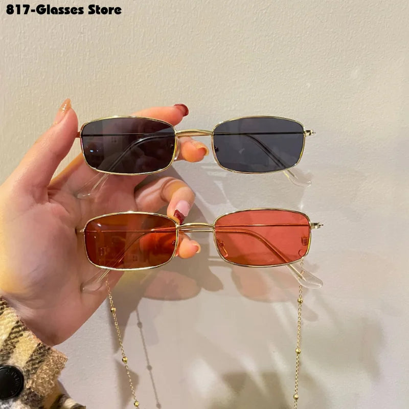 Candy Color Metal Cat Eye Sunglasses UV400 Women Korean Style
