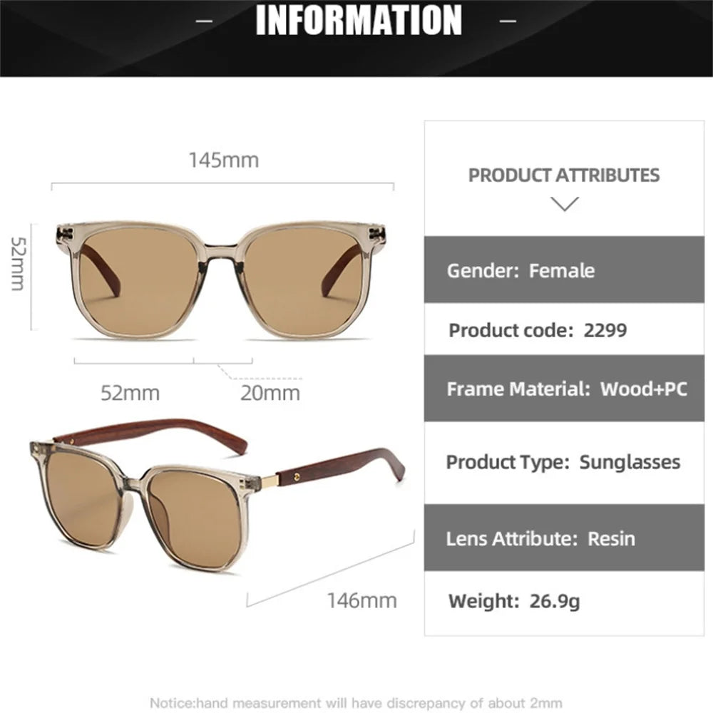 Luxury Retro Glasses Wooden Frame