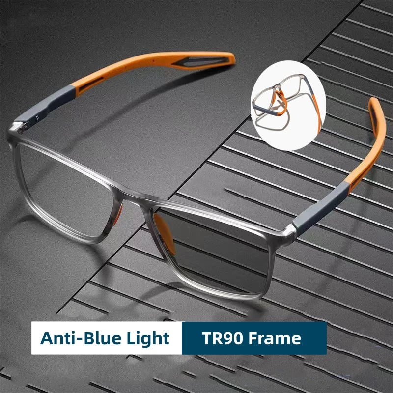 photochromic glasses 
New trend TR90 anti-blue light sports glasses