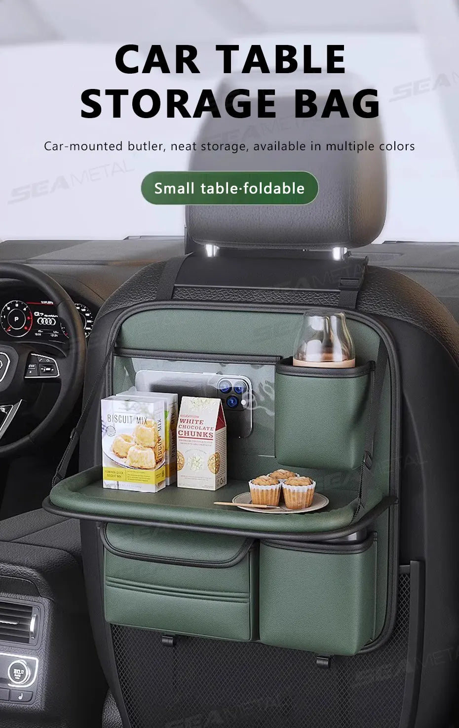 Car backseat storage bag