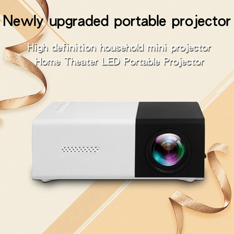 Mini Projetor Portátil YG300 para Celular, USB e HDMI