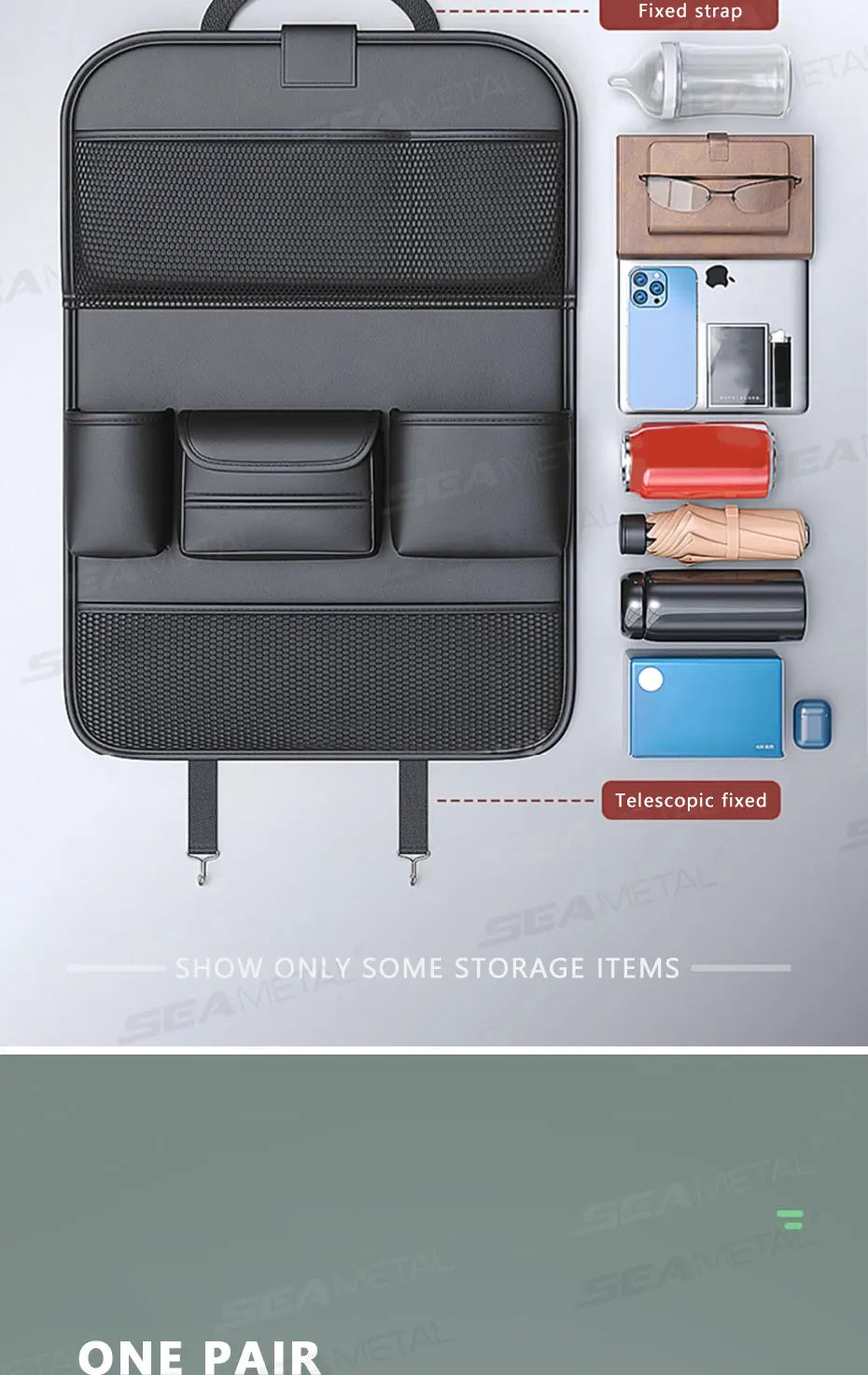 Car backseat storage bag