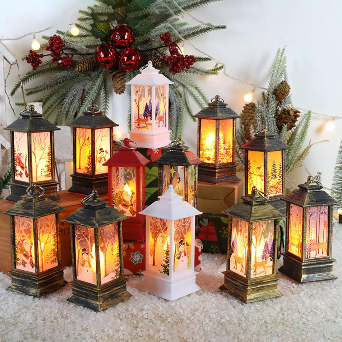 Christmas lantern candle night light