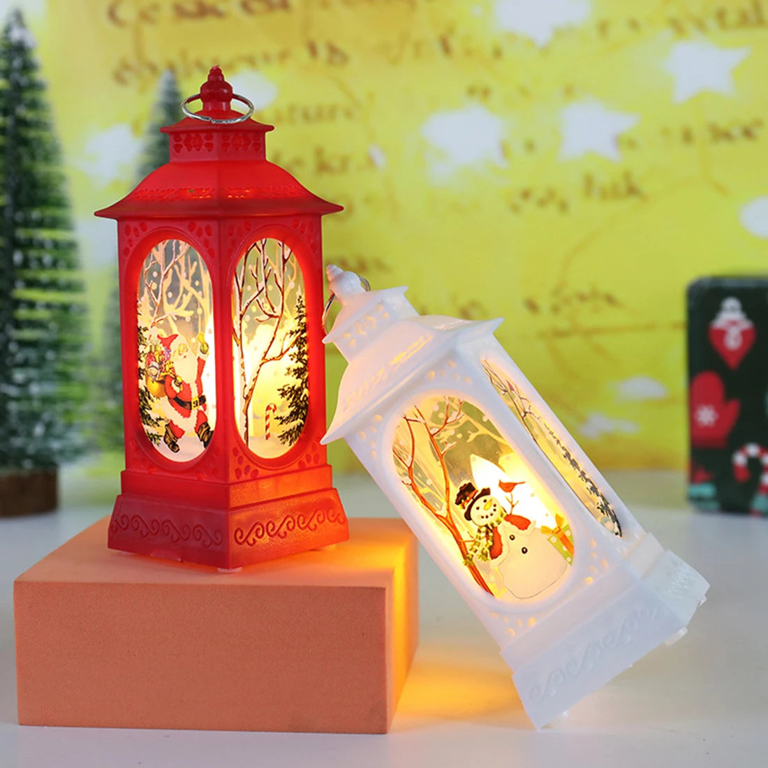 Christmas lantern candle night light