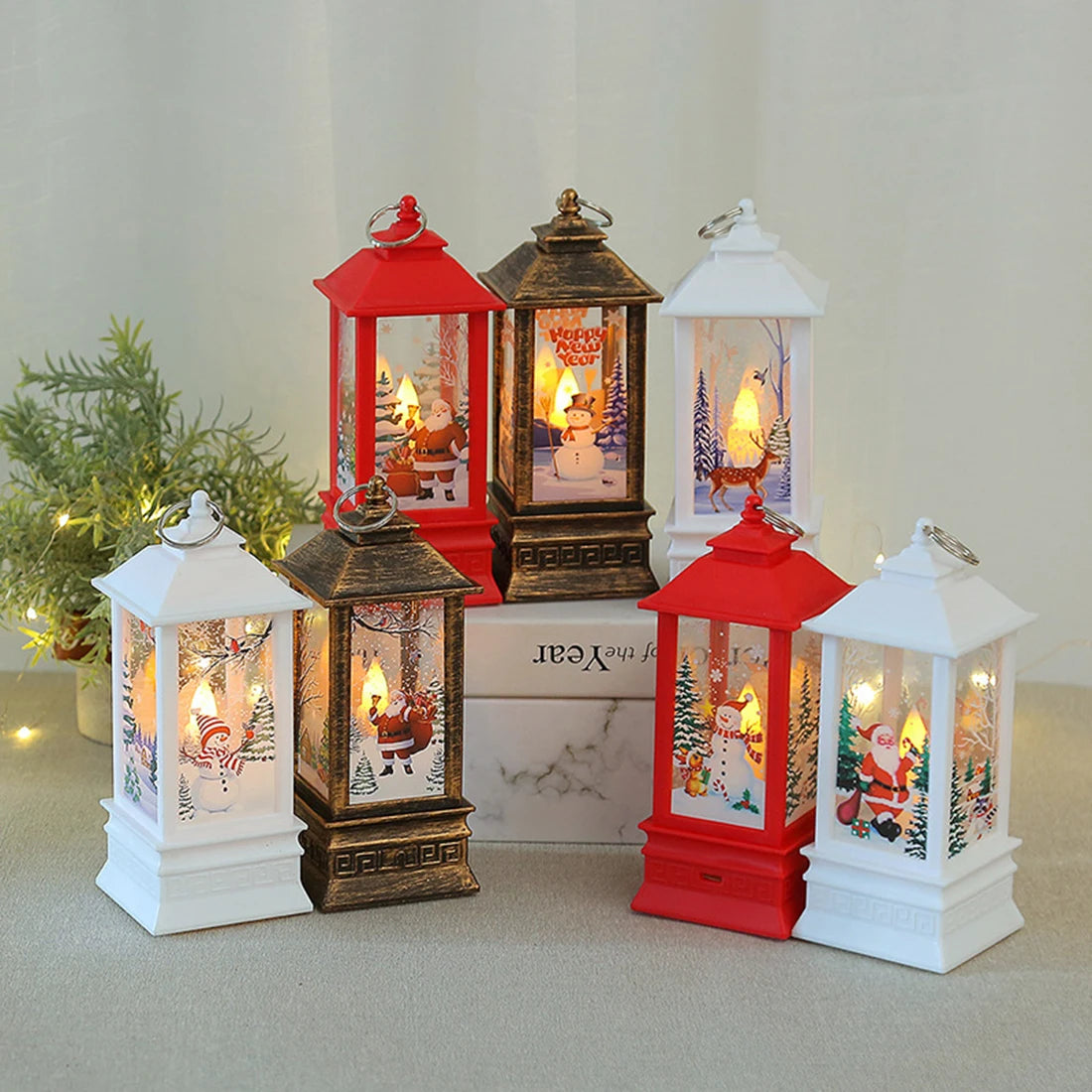 Christmas lantern candle night light