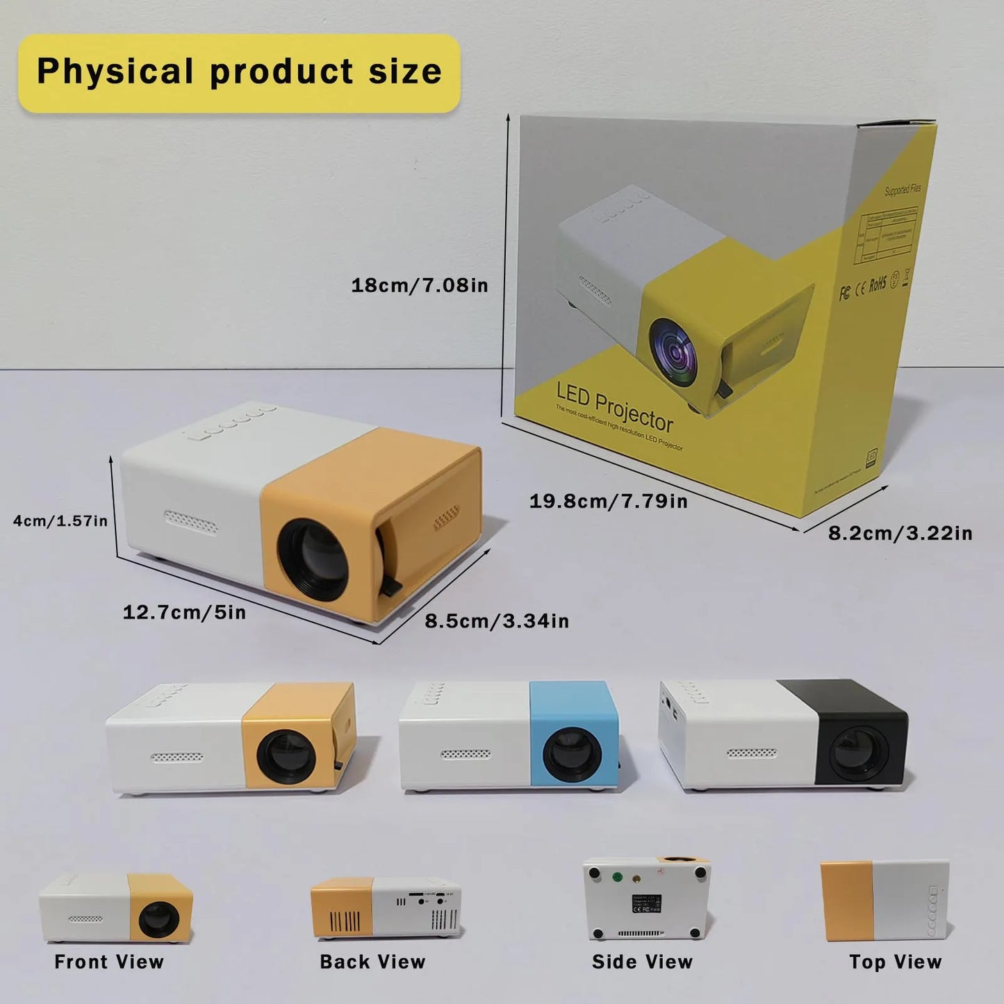 Compact HD Projector 3000 Lumens