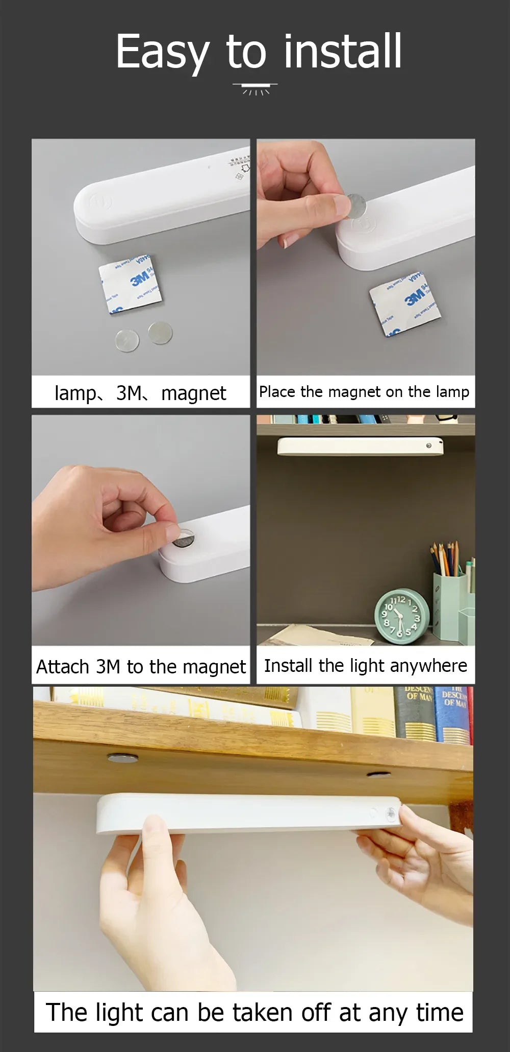 USB LED Night Light Desk Lamp