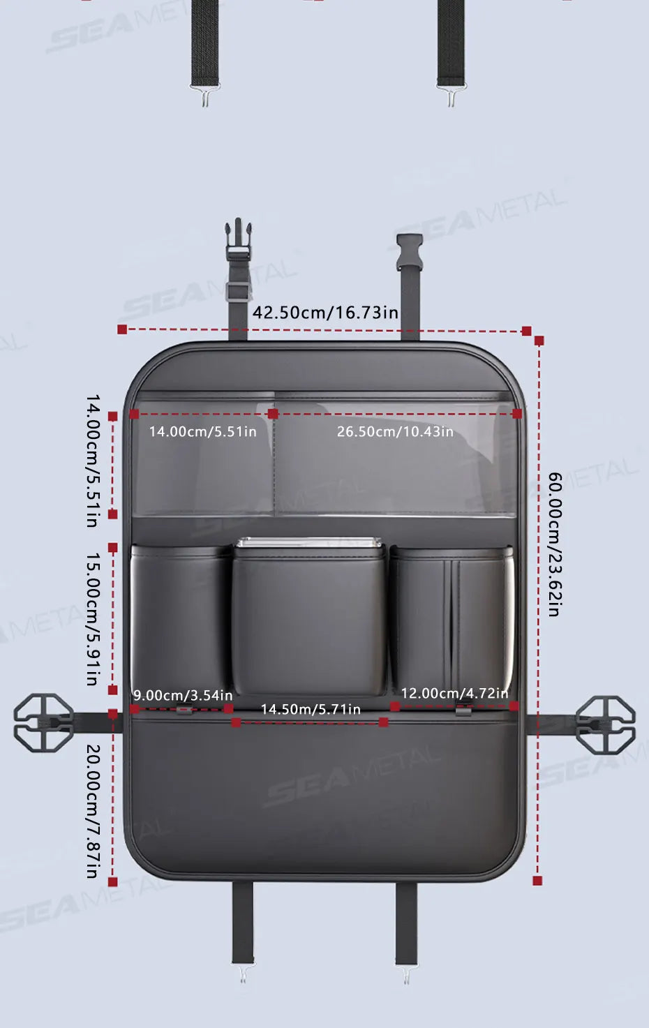 Car backseat storage bag