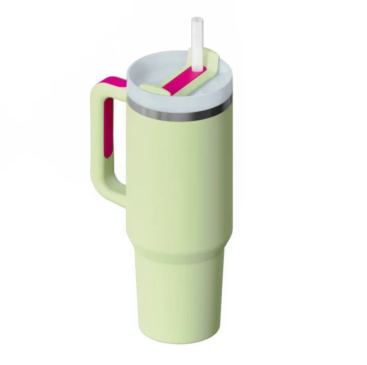 Thermal Mug with Handle and Straw