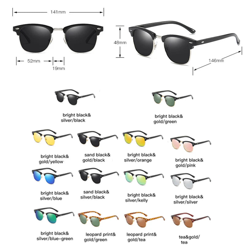 luxury sunglasses
Rbrovo semi-rimless retro