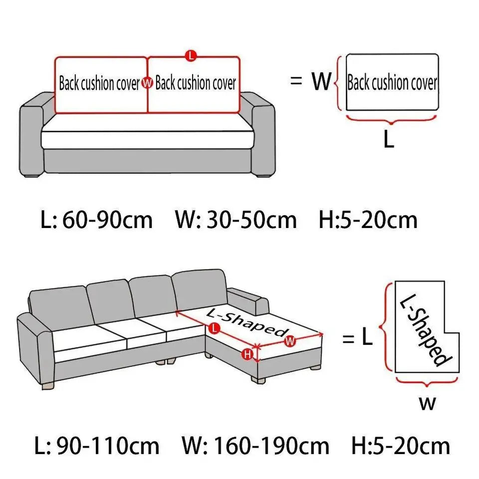 Splash proof sofa cushion cover