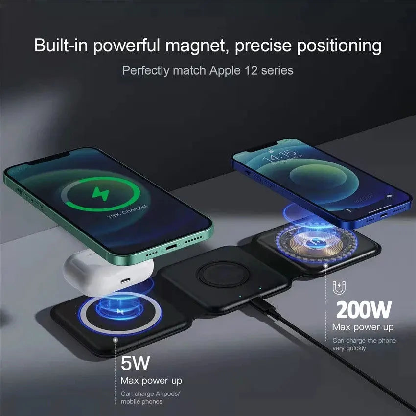 Magnetic 3-in-1 Fast Charging Pad